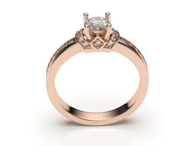 solitaire with ring sizes  8 part S51 3D print model