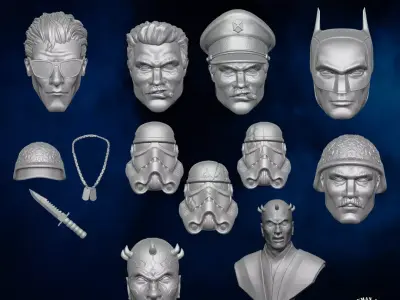 Donman Art March 2022 Collection For Action Figures 3D print model