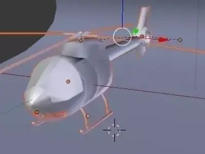 3D game ready Helicopter Model Low-poly 3D model