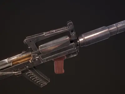 OTs-14 Groza Low-poly 3D model