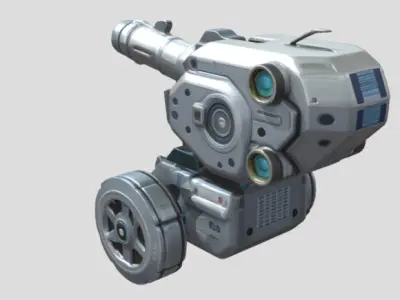 Robotic Vehicle 3D Model PBR Textured Game Ready Sci-fi Asset Low-poly 3D model