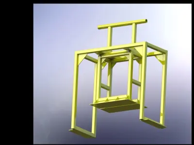 Small Concrete Block Machine 3D model