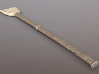 Shovel - Bone Low-poly 3D model