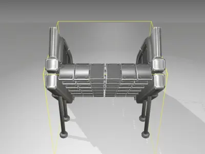 Futuristic Stairs - 24 - Basic Textures Low-poly 3D model