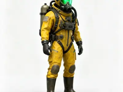 Bio-Hazard Sentinel Character Model Low-poly 3D model