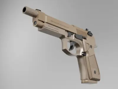 Beretta M9A4 Lowpoly Low-poly 3D model
