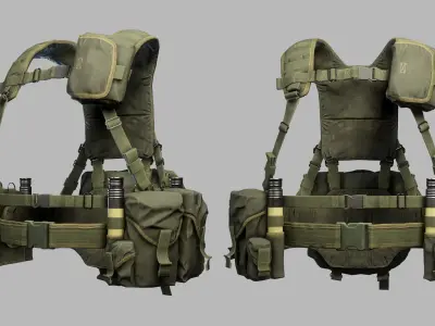 Tactical Vest Low-poly 3D model order