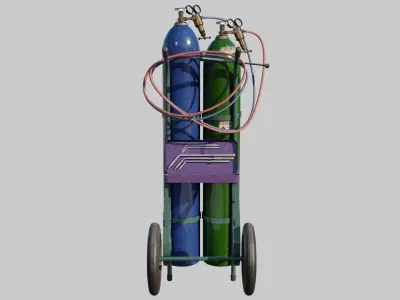 Welding cart Low-poly 3D model