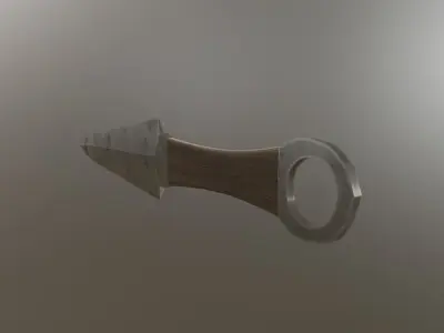 japanese kunai throwing knife Low-poly 3D model