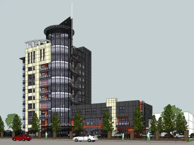 Sketchup Building hotel 263 3D model