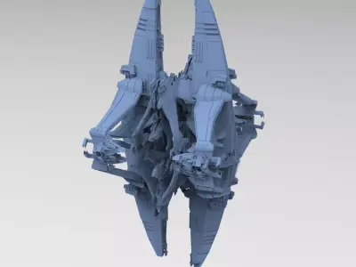 Dark Terra Former Ship destroyer  3D model
