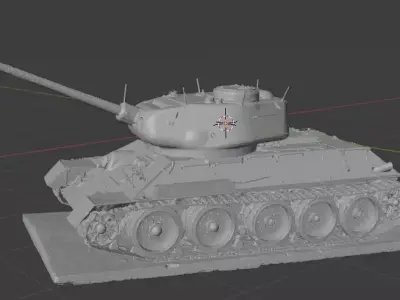 T34 85 obj 135 soviet Free 3D print model