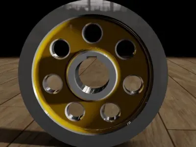 V belt pulley Free 3D model