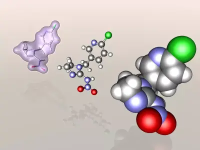 Imidacloprid molecule 3D model