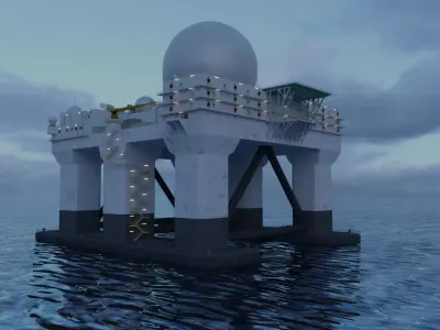 Radar SBX-1 3D model