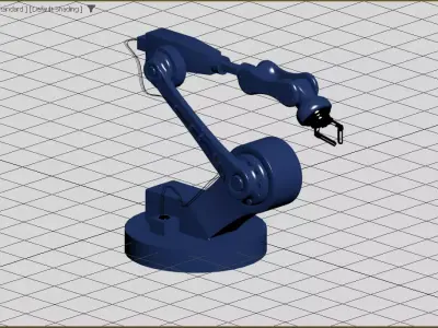 Industrial robot  Low-poly 3D model