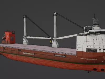Multipurpose Heavy Lift Vessel BROUWERSGRACHT Low-poly 3D model