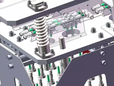 Robotic Vacuum Bottle Suction Gripper for Automated Packing 3D model