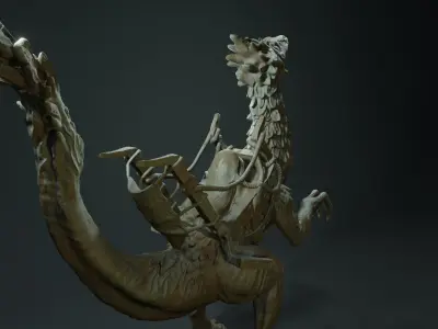 Velociraptor with saddle Free 3D print model