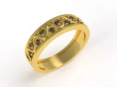 Wavy Pattern Band 3D print model