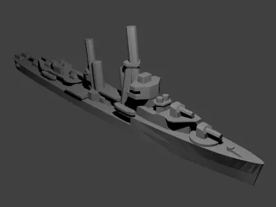 US Mahan Class Destroyer Warship 3D print model