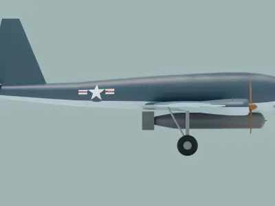 Interstate TDR-1 Low-poly 3D model