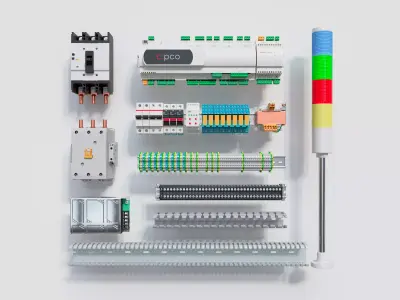 Electrical components 3D model