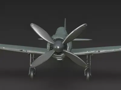 Japanese A6M Zero Fighter 3D Model Low-poly 3D model