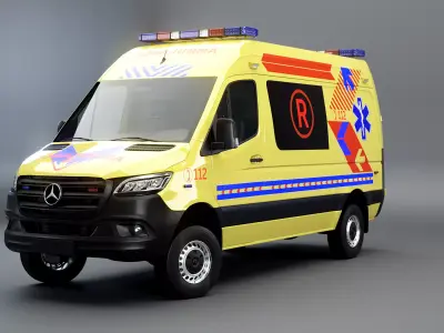 Mercedes Sprinter 4x4 Ambulance 3D model