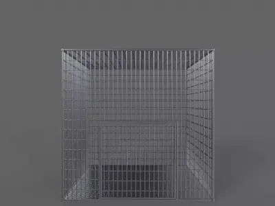 PBR Small Cage 3 Low-poly 3D model