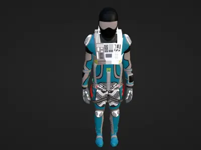 Robot Soldier - Assault Soldier Low-poly 3D model 11