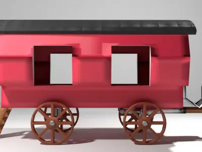 Wagon - Vardo Romani 3D model
