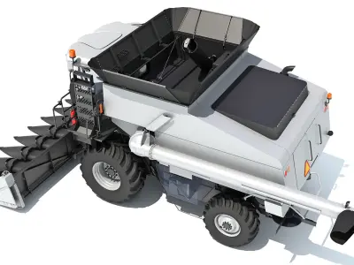 Combine Harvester 3D model 11
