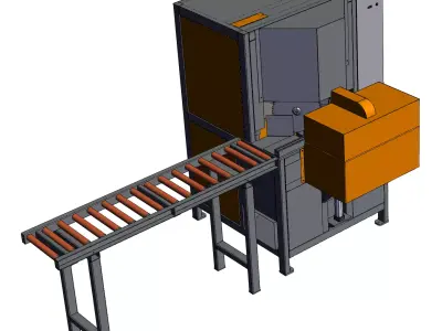 45-degree aluminum sawing equipment 3D model