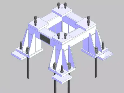 26361-Base for robot KAWASAKI BX100L-Hight 400  3D model