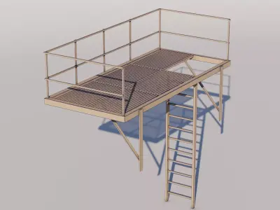 Stair - Fances Bundle Low-poly 3D model