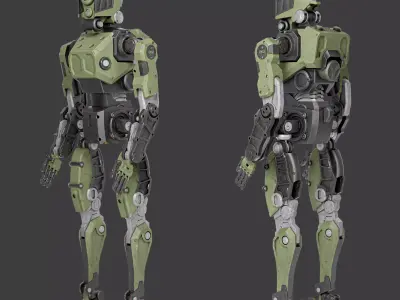 SciFi MECH Robot Low-poly 3D model