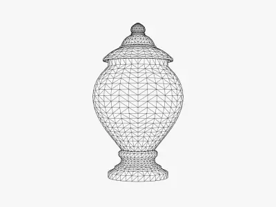 Ancient Stone Jar  Low-poly 3D model