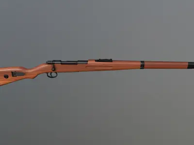 K98 Sniper Rifle  Low-poly 3D model