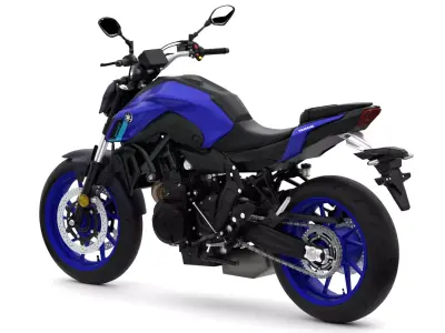 2021 - Yamaha MT 07 Low-poly 3D model