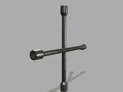 Lug Wrench Low-poly 3D model order