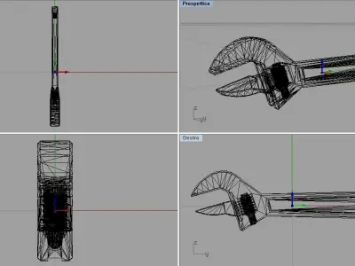 Adjustable Wrench Free 3D model buy