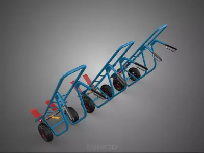 MANUAL FORKLIFT PALLET JACK HAND TRUCK TROLLEY TILT FORK LIFTER 3D model