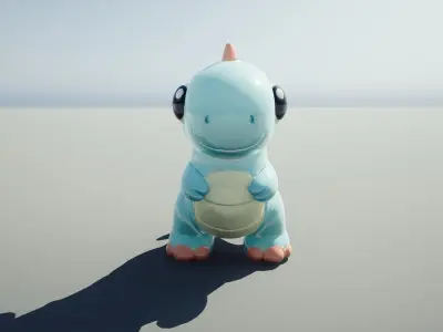 Cute Dino Toy Low-poly 3D model