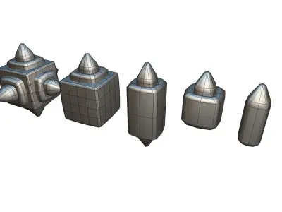 Cube World Metal Spike Block - Proto Series Low-poly 3D model