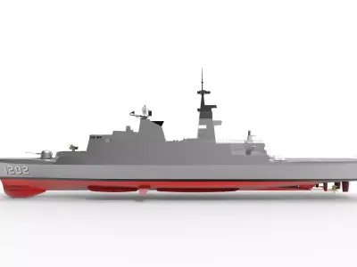 ROCS Kang Ding  Low-poly 3D model