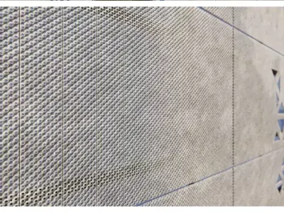 Perforated facade panels Low-poly 3D model