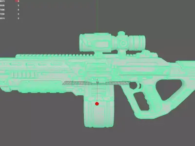 Futuristic Gun 3D model order