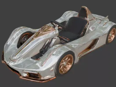 Luxury Racing Go Kart 3D Model Low-poly 3D model