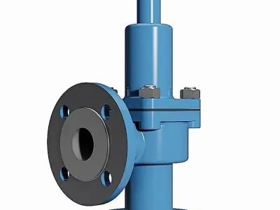 Pressure Safety Valves - DIN Flanged Ends -  3D model
